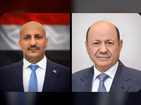 رئيس مجلس القيادة يطلع من عضو المجلس طارق صالح على آثار المنخفض الجوي في المديريات الغربية