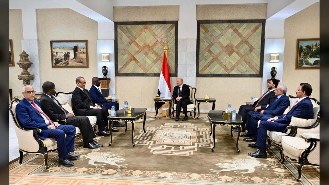 الرئيس العليمي يستقبل وزير الدولة للشؤون الخارجية بجمهورية موريتانيا الإسلامية