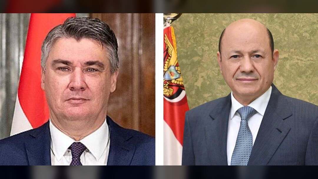 رئيس مجلس القيادة يهنئ بالعيد الوطني الكرواتي