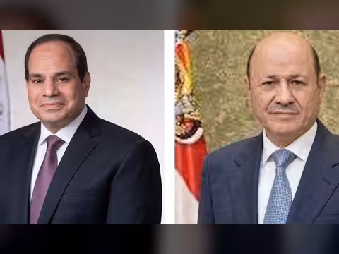 العليمي والسيسي يبحثان تطورات الأوضاع والعلاقات الثنائية
