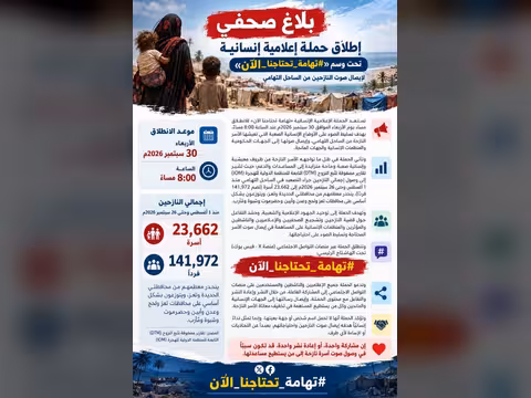 إطلاق حملة إعلامية إنسانية تحت وسم «تهامة تحتاجنا الآن» لإيصال صوت النازحين من الساحل التهامي