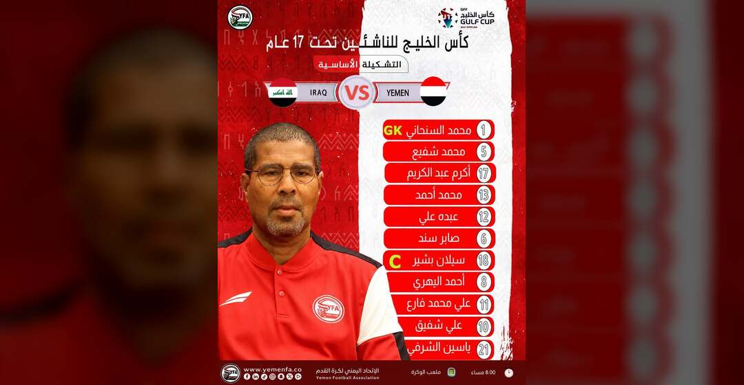 كأس الخليج للناشئين: اليمن يواجه العراق الليلة في الدوحة