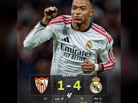 الريال يكتسح إشبيلية برباعية ومبابي يتألق قبل الكلاسيكو