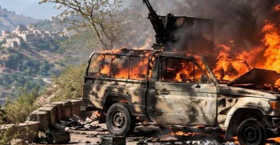 تعز: إسقاط مسيرة حوثية وإحراق طقم وتدمير دبابة.. والجيش يتقدم في الشقب والمسراخ